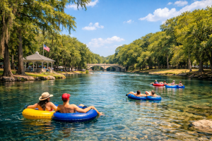 Living in New Braunfels TX — tubing on the Comal River