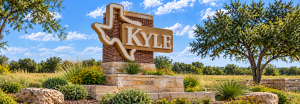 Kyle neighborhoods sign in Kyle, Texas
